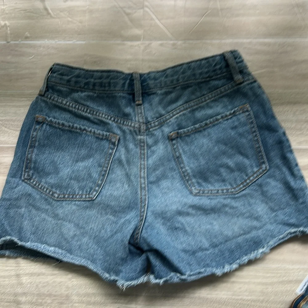 Old Navy High Rise Adjustable Waist Blue Jean Shorts size 14